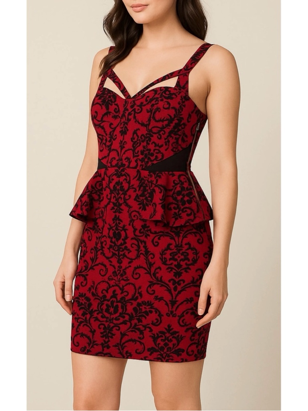 Material Girl Velvet Peplum